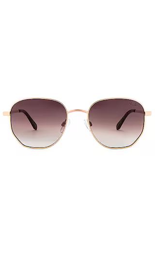 Big Time Sunglasses in Brushed Gold & Brown | Revolve Clothing (Global)