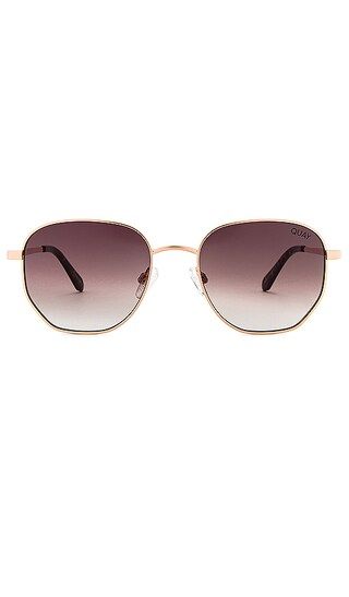 Big Time Sunglasses in Brushed Gold & Brown | Revolve Clothing (Global)