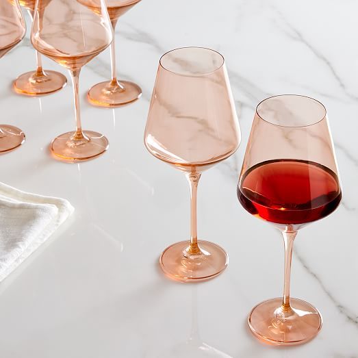 Estelle Colored Glass Stemmed Wine Glass (Set of 6) | West Elm (US)