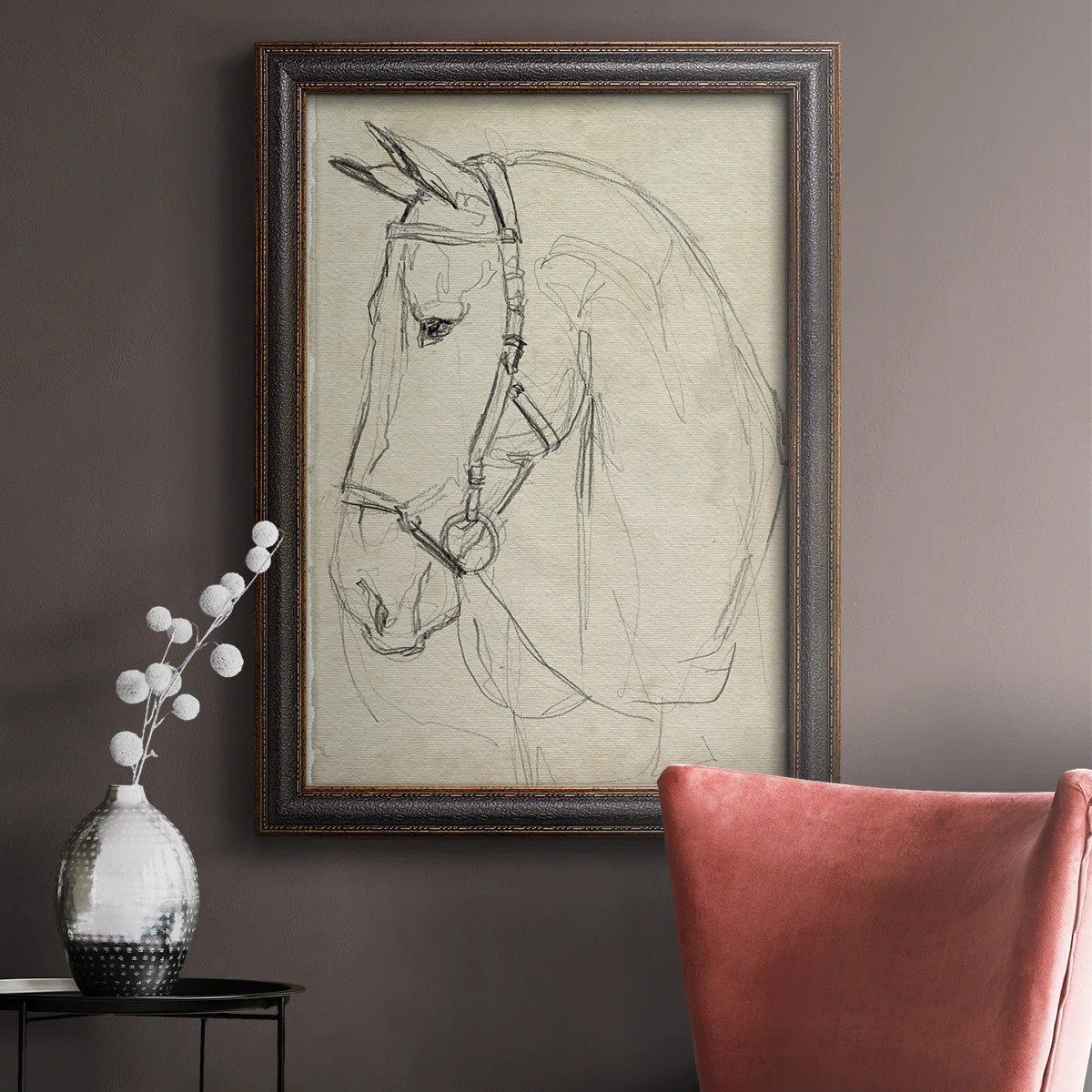 Horse In Bridle Sketch II " Horse In Bridle Sketch II " | Wayfair North America