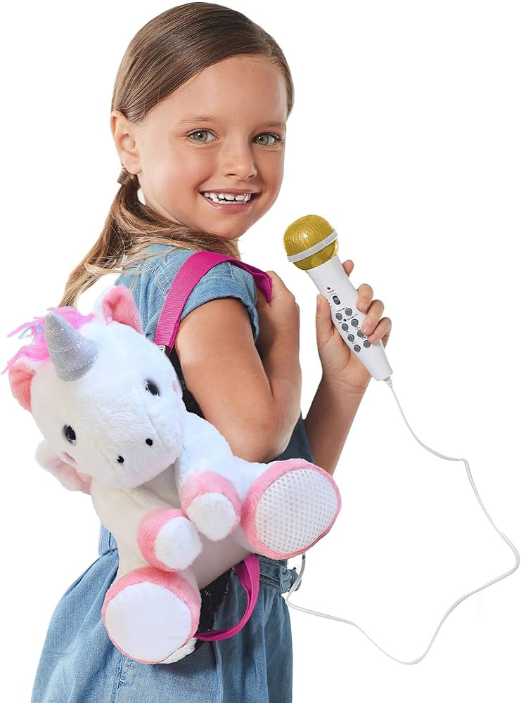 Plush Toy Karaoke Backpack with Microphone, Speaker, Songs & Sound Effects for Kids - Sing Along ... | Amazon (US)