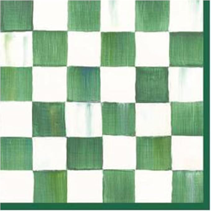 MACKENZIE-CHILDS Pack of 20 Cocktail Paper Napkins, Decorative Napkins for Parties, Green-and-Whi... | Amazon (US)