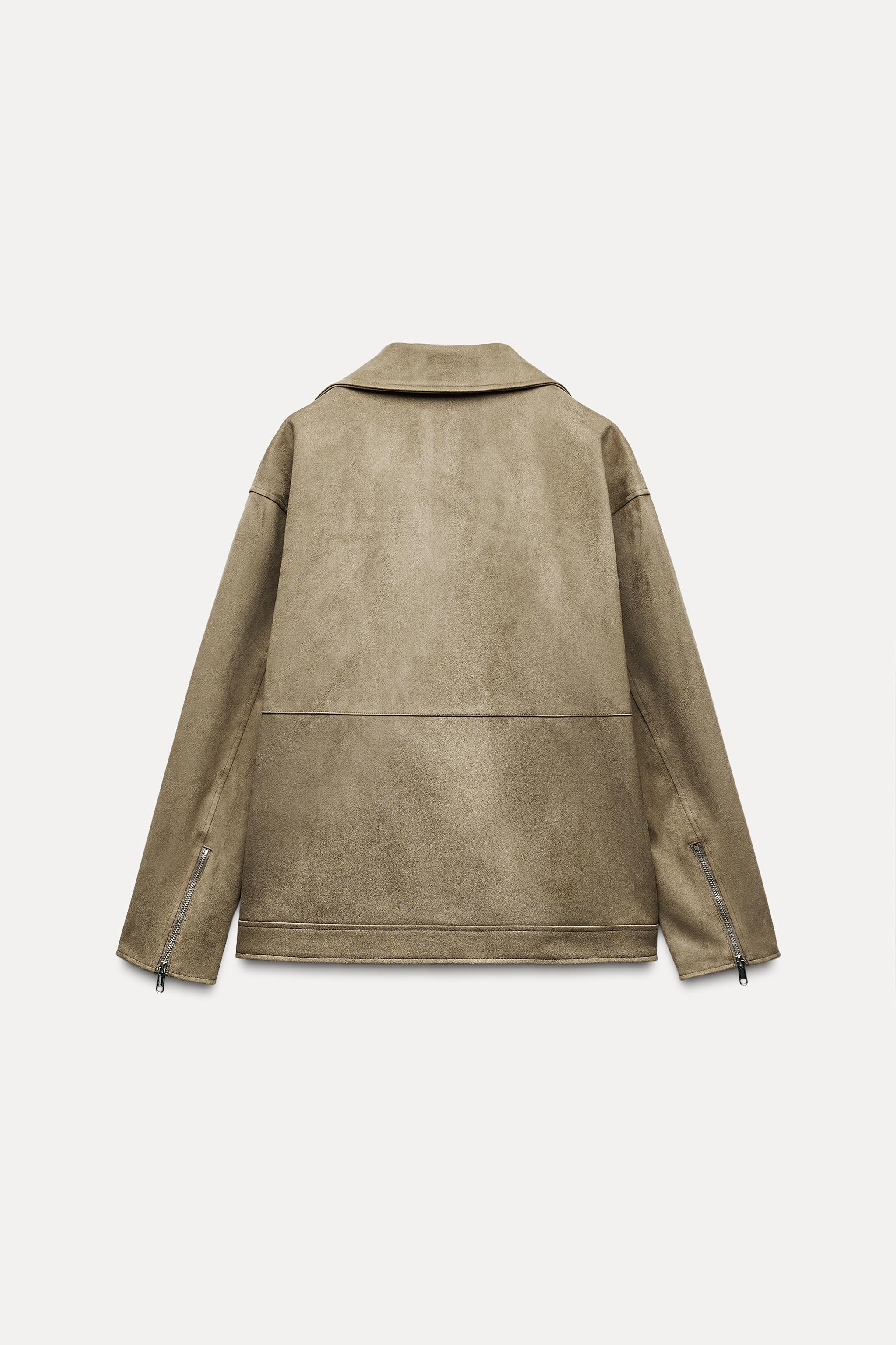 FAUX SUEDE BIKER JACKET | Zara US