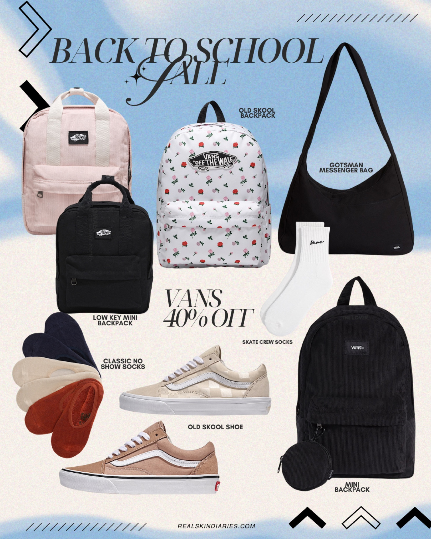 back to school sale at vans. 40% off sale. back to school sale. vans back to school sale. backpack sale. mini backpack. bags for school. book bag. vans favorites. back to school bags. must haves for school. school must haves. back to school favorites. vans. backpacks for school. college must haves. cute bags. back to school bags. 

#LTKSeasonal #LTKSaleAlert #LTKU