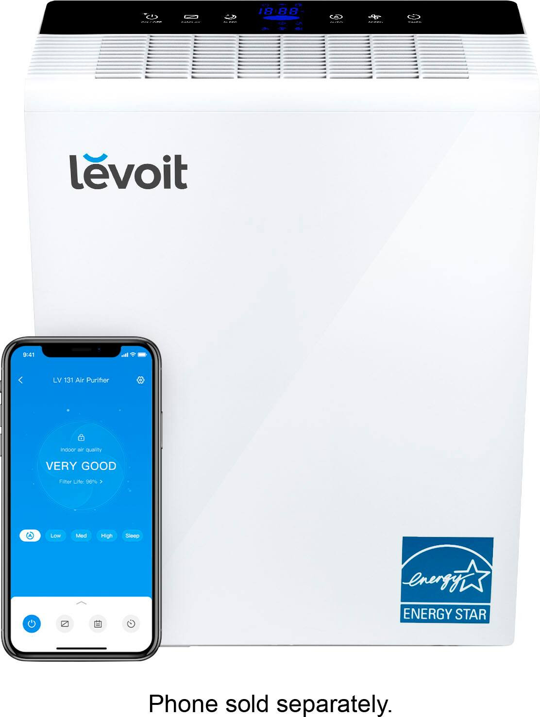 Levoit TruClean Smart 360 Sq. Ft True HEPA Air Purifier White HEAPAPLVSUS0023A - Best Buy | Best Buy U.S.