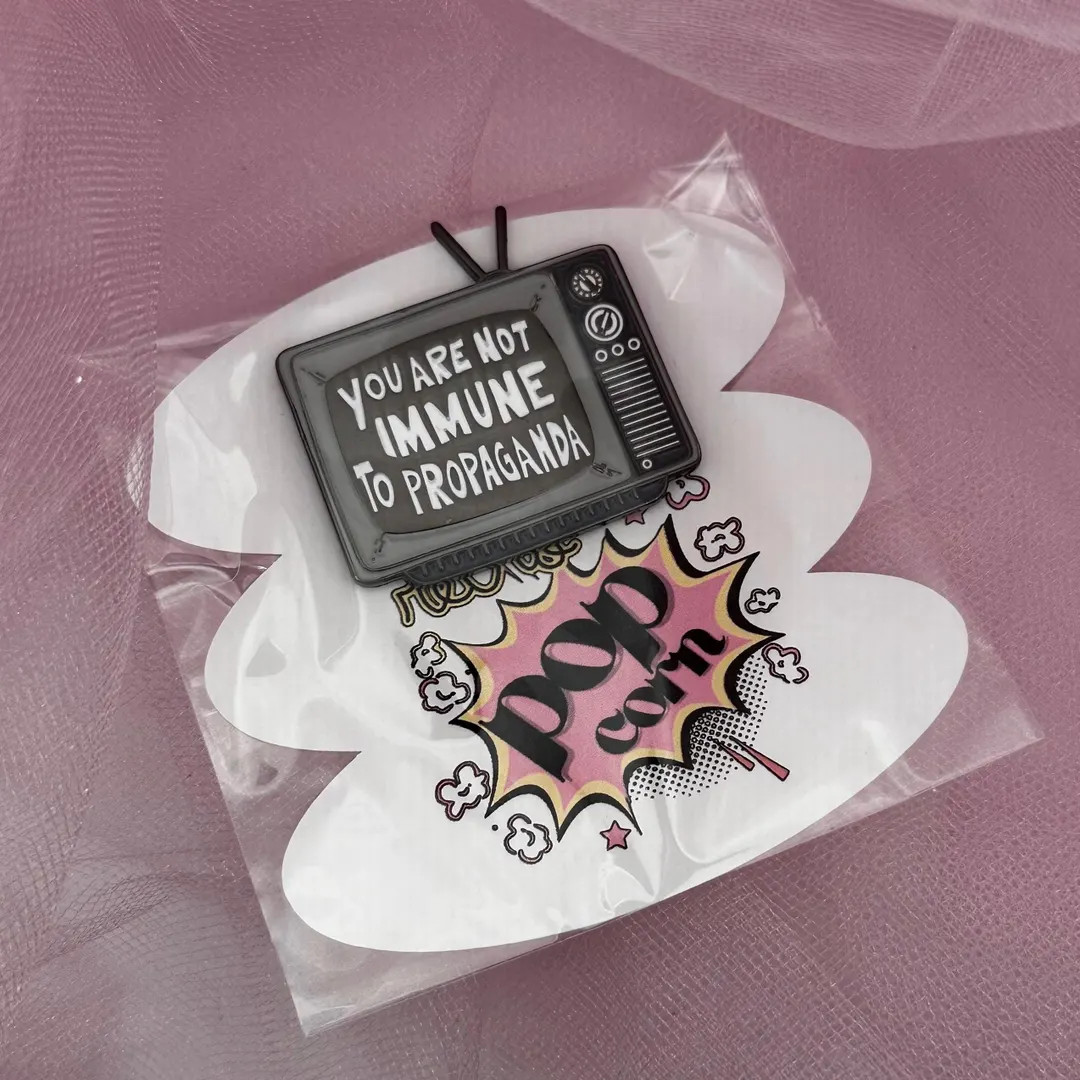 Retropopcorn Pin You Are Not Immune to Propoganda Retro Tv - Etsy | Etsy (US)