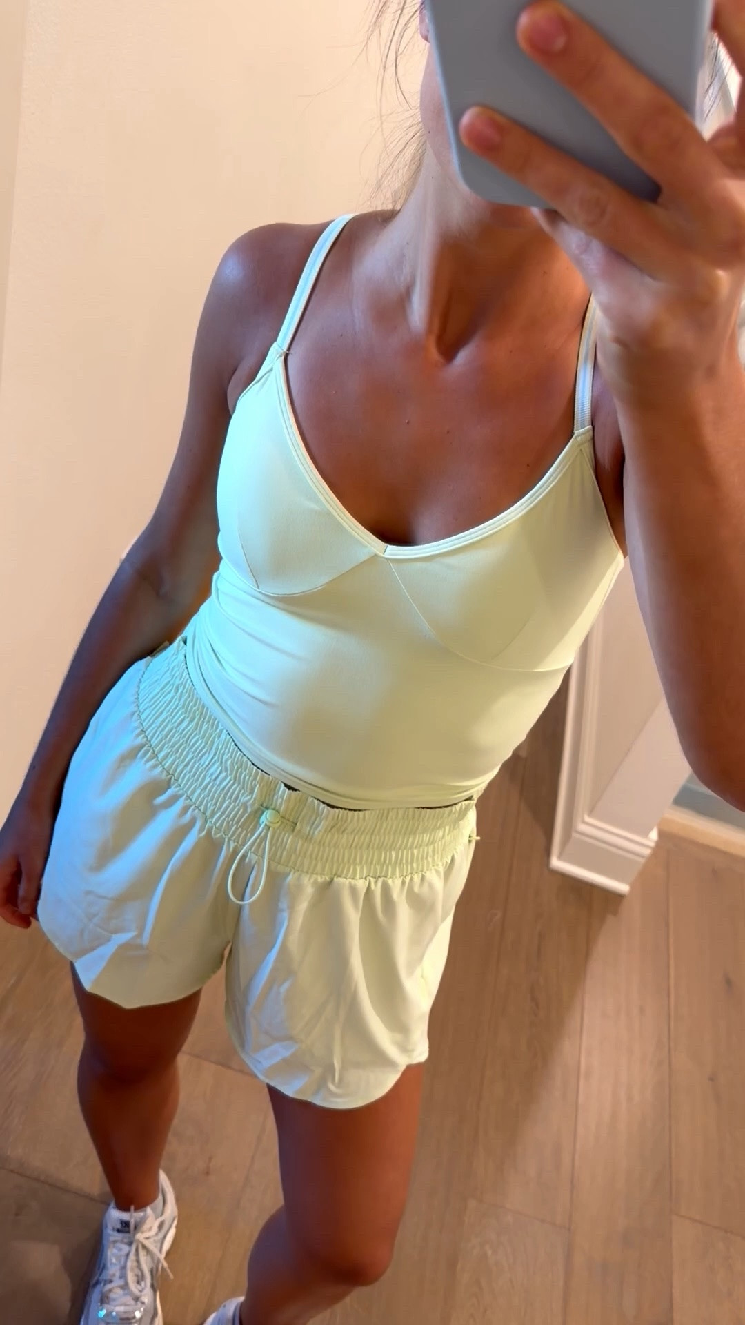 @Target all in motion activewear !! comes in lots of different color options🙂‍↔️💚




Women's Everyday Soft V-Neck Cami Support Tank Top -  Light Green

Light Woven High-Rise Shorts
3" 


running, walking, travel, outfit, athleisure, matching workout set, errands, target fashion, target style

#LTKActive #LTKfitnessgoals #LTKootd