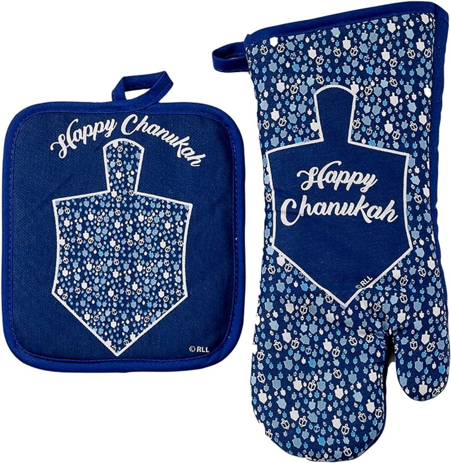 Rite Lite Chanukah Mosaic Two Piece Chanukah Hostess Set, Comes with Pot Holder and Oven Mitt, Gr... | Amazon (US)