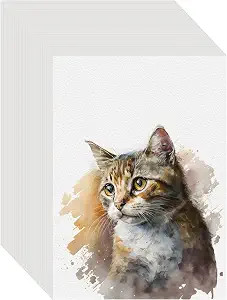 50PCS 5x7 Watercolor Paper Bulk, 140lb/300g Cold Press Thick Water Color Paper Pad for Child Adul... | Amazon (US)