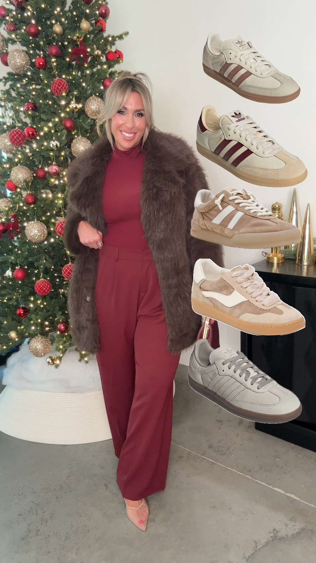 Midsize Outfit also linked sneakers to pair. 

Pants: 006# Wine Red (Thin) size XL Long (skip if over 5’8). 
Beige Express Coat L (fits oversized size down) 
Chocolate Fur XL
The top is no longer available. I linked other similar options. 

#LTKMidsize #LTKootd #LTKSaleAlert

#LTKootd #LTKMidsize