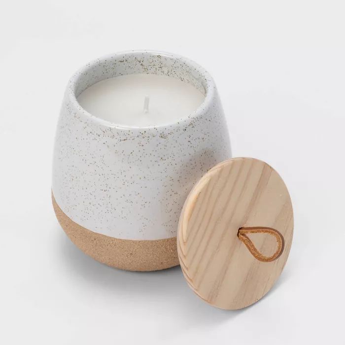 10oz Ceramic Candle with Wood Lid - Threshold™ | Target