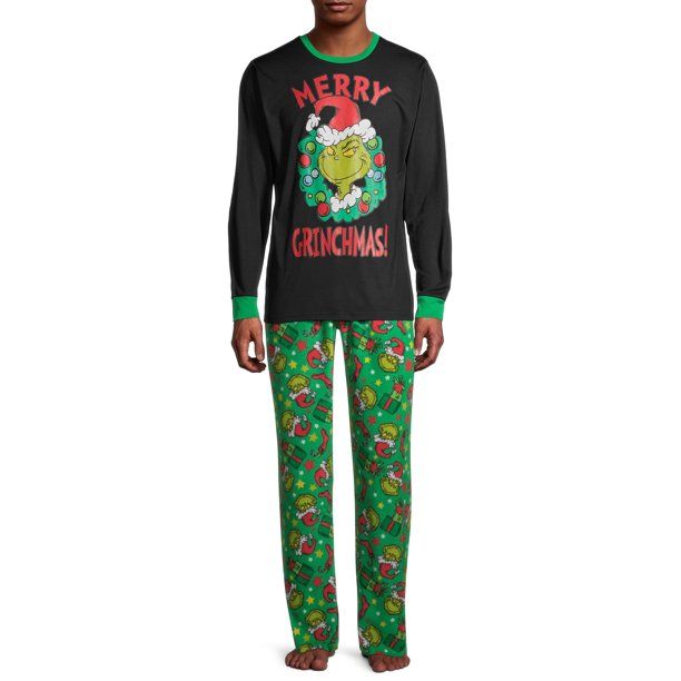 Dr. Seuss, Adult Mens, Matching Grinch Pajamas Sleepwear Sets, Sizes S-3XL - Walmart.com | Walmart (US)