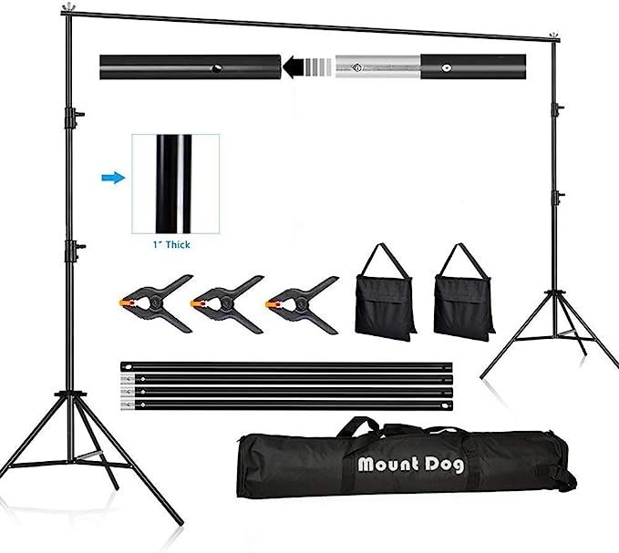 MOUNTDOG Backdrop Support Stand 10FT Adjustable Photography Studio Background Support System Kit ... | Amazon (US)