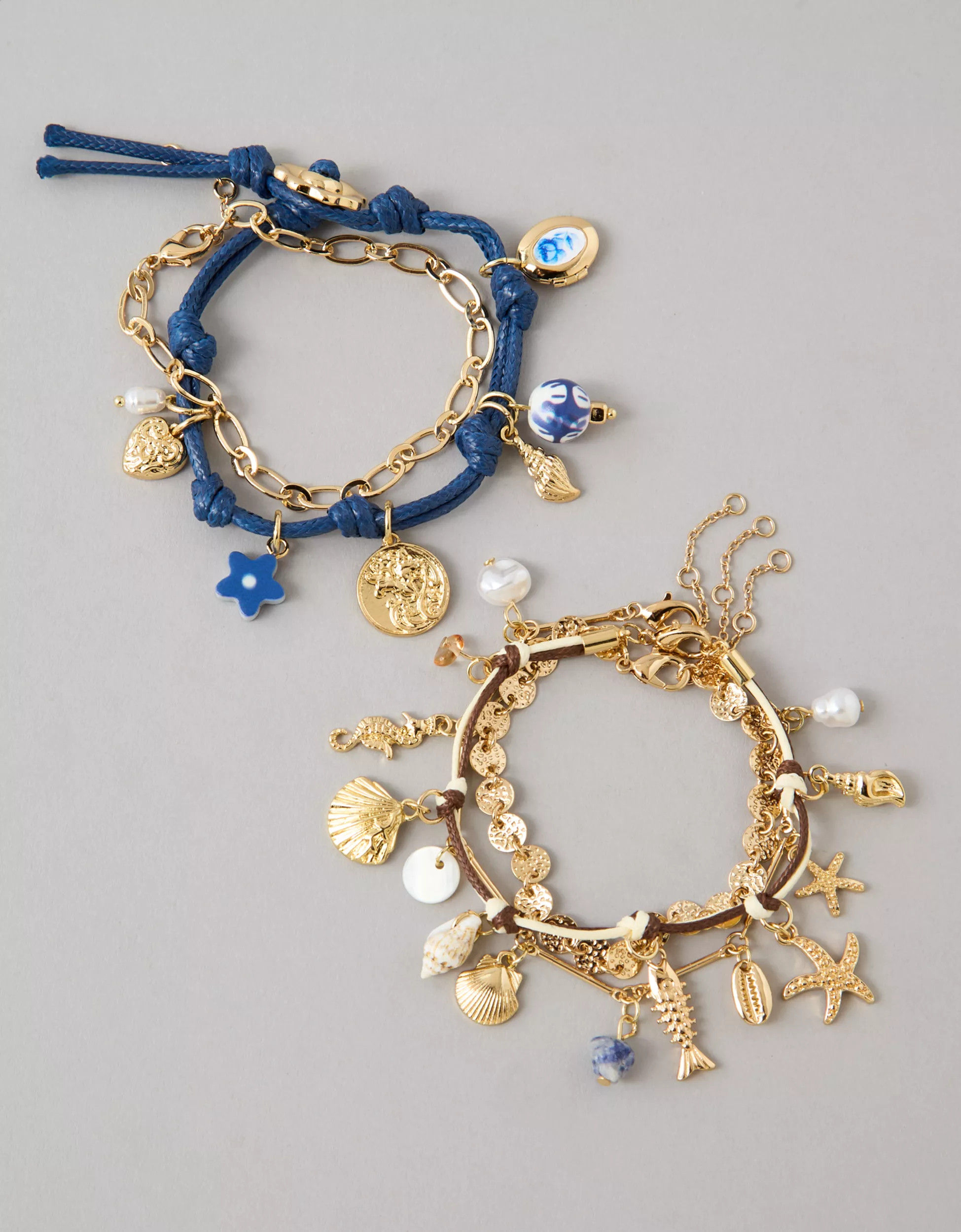 AE Sea Charm Bracelet 3-Pack | American Eagle Outfitters (US & CA)