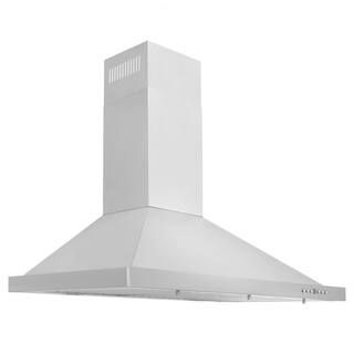 36" Convertible Vent Wall Mount Range Hood in Stainless Steel | The Home Depot