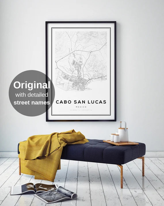 Cabo San Lucas Map Print Cabo San Lucas Cabo San Lucas Maps | Etsy | Etsy (US)