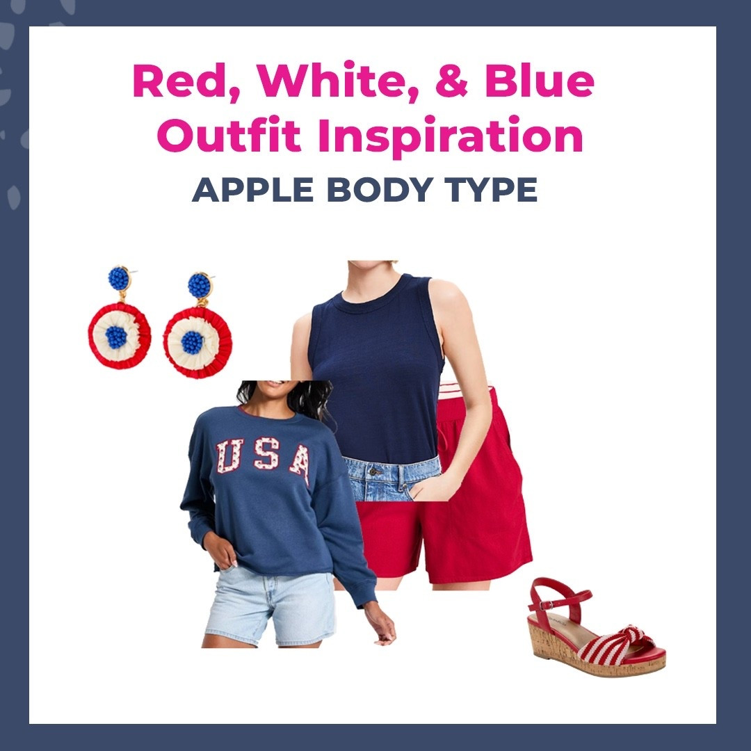 Americana Summer Outfit Idea ❤️🤍💙 
Perfect look esoecially for Apple body types to show your patriotic style! 
 #4thofjuly

#LTKSeasonal #LTKOver40
