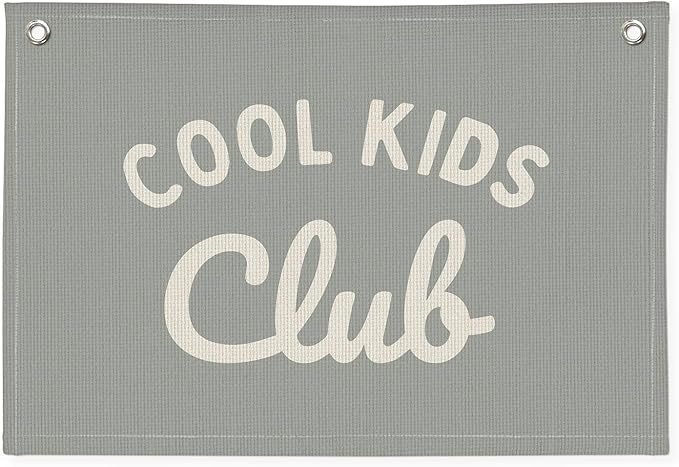 Playroom Wall Decor, Kids Playroom Decor Cool Kids Club Canvas Banner Wall Hanging Banner Flag, C... | Amazon (US)