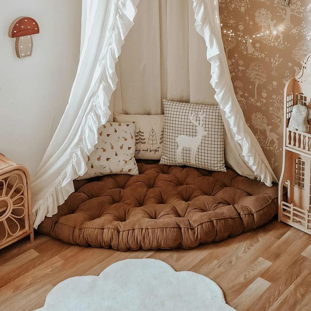 Corner Floor Cushion for Kids – Handmade Soft Sued Floor Pillow With Comforel Filling, Montesso... | Etsy (US)