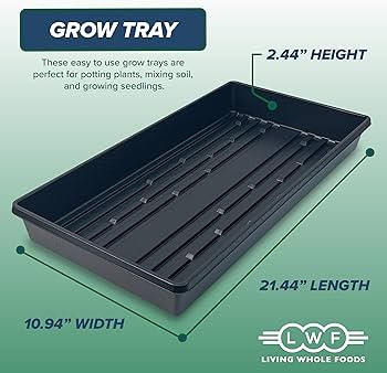 10 Plant Growing Trays (No Drain Holes) - 20" x 10" - Perfect Garden Seed Starter Grow Trays: for... | Amazon (US)