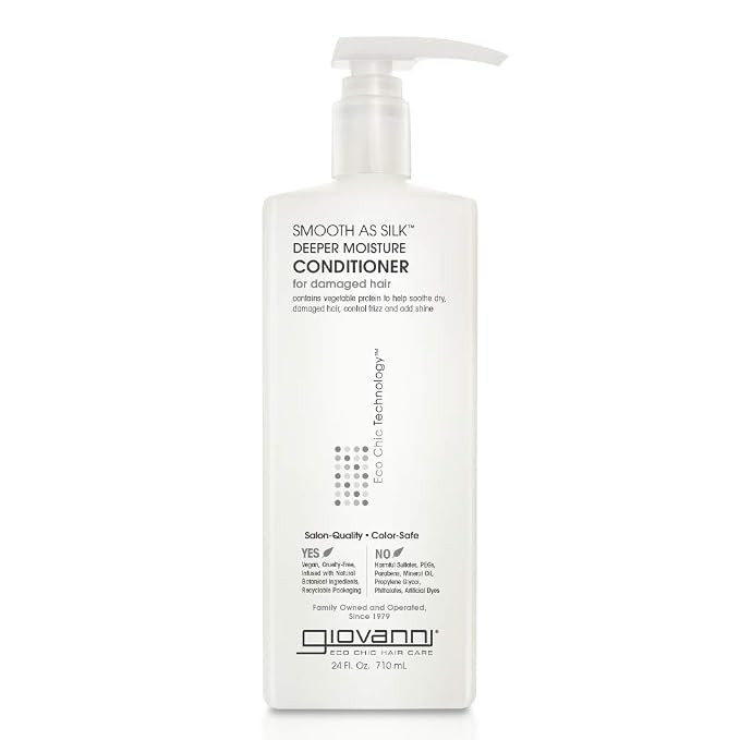 GIOVANNI Smooth As Silk Deeper Moisture Conditioner, 24 oz. Calms Frizz, Detangles, Wash & Go, Co... | Amazon (US)