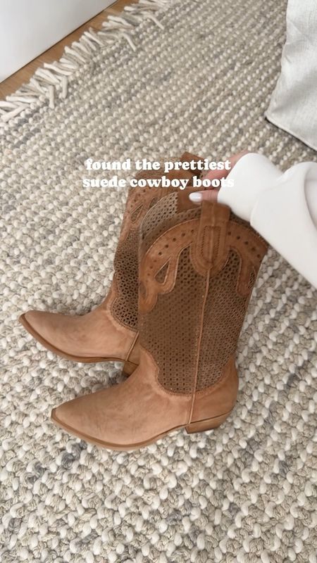 the prettiest cowboy boots 🤠| these take the western trend into a glamorous direction - that perforated detail, OBSESSED! [run tts + come in 2 colors!] @dolcevita 

save and share with a stylish bestie 🫶🏼
comment BOOTS & I’ll send ya the link or head to my @shop.ltk, link in bio ✨
#cowboyboots #bootseason #shoestyle #casualstyle #dolcevita #shoecrush 

#LTKshoecrush #LTKstyletip