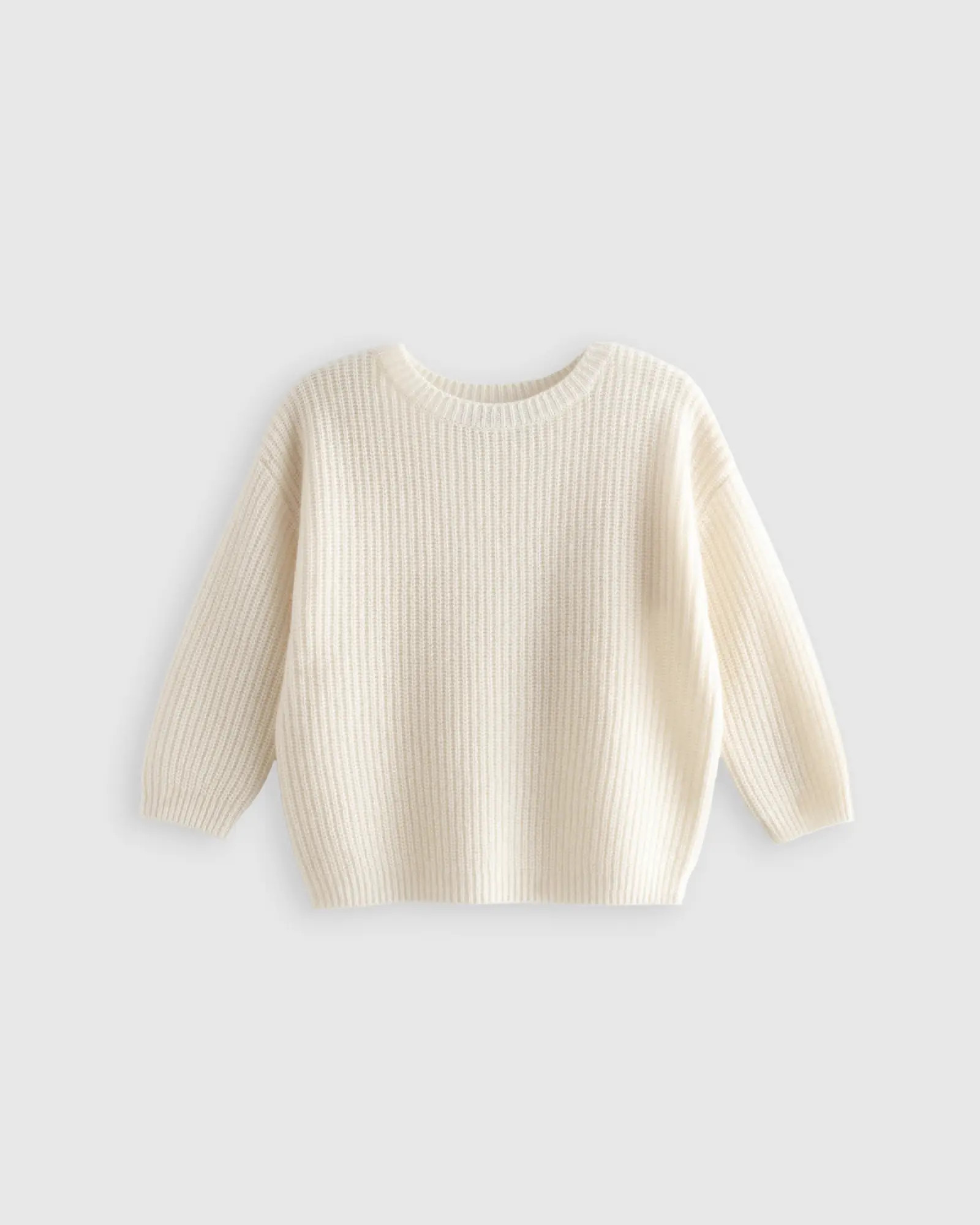 Mongolian Cashmere Fisherman Tunic Sweater - Toddler in Ivory | Quince
