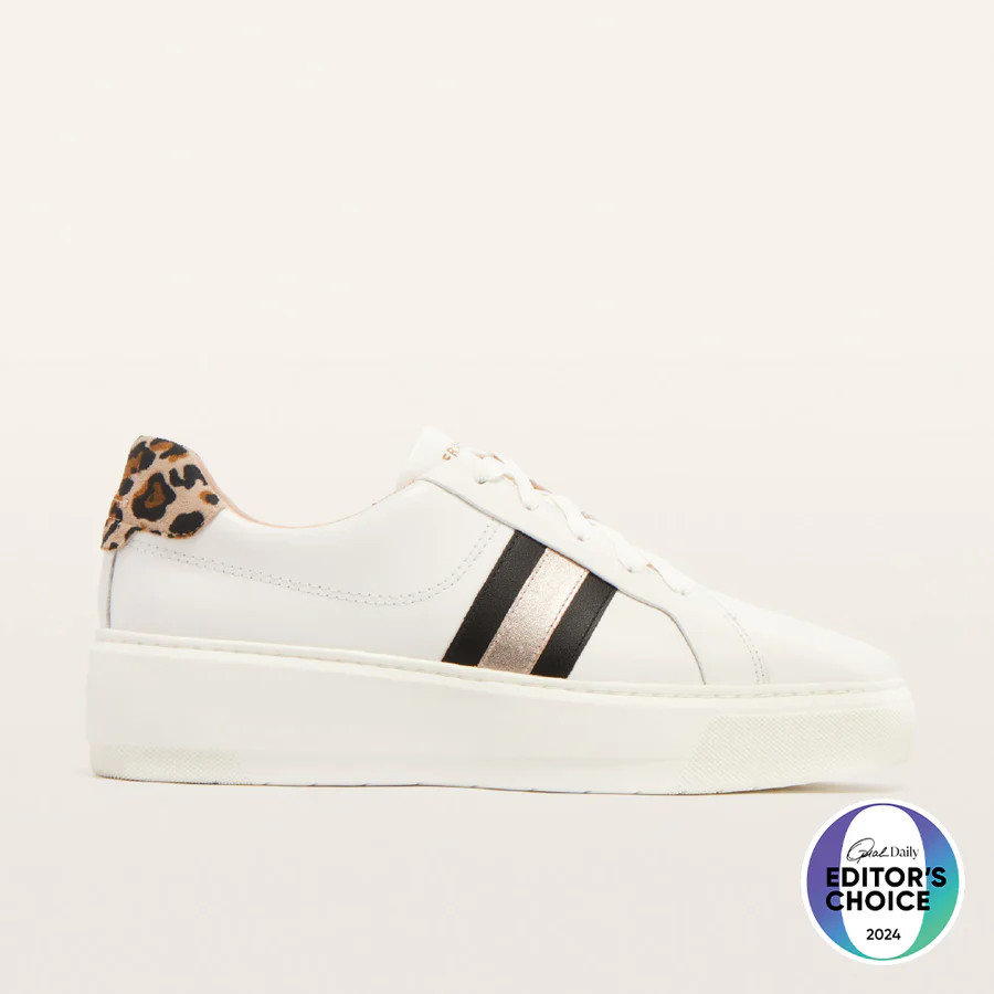 Riley White/Leopard Sneakers | FRANKIE4 | FRANKIE4