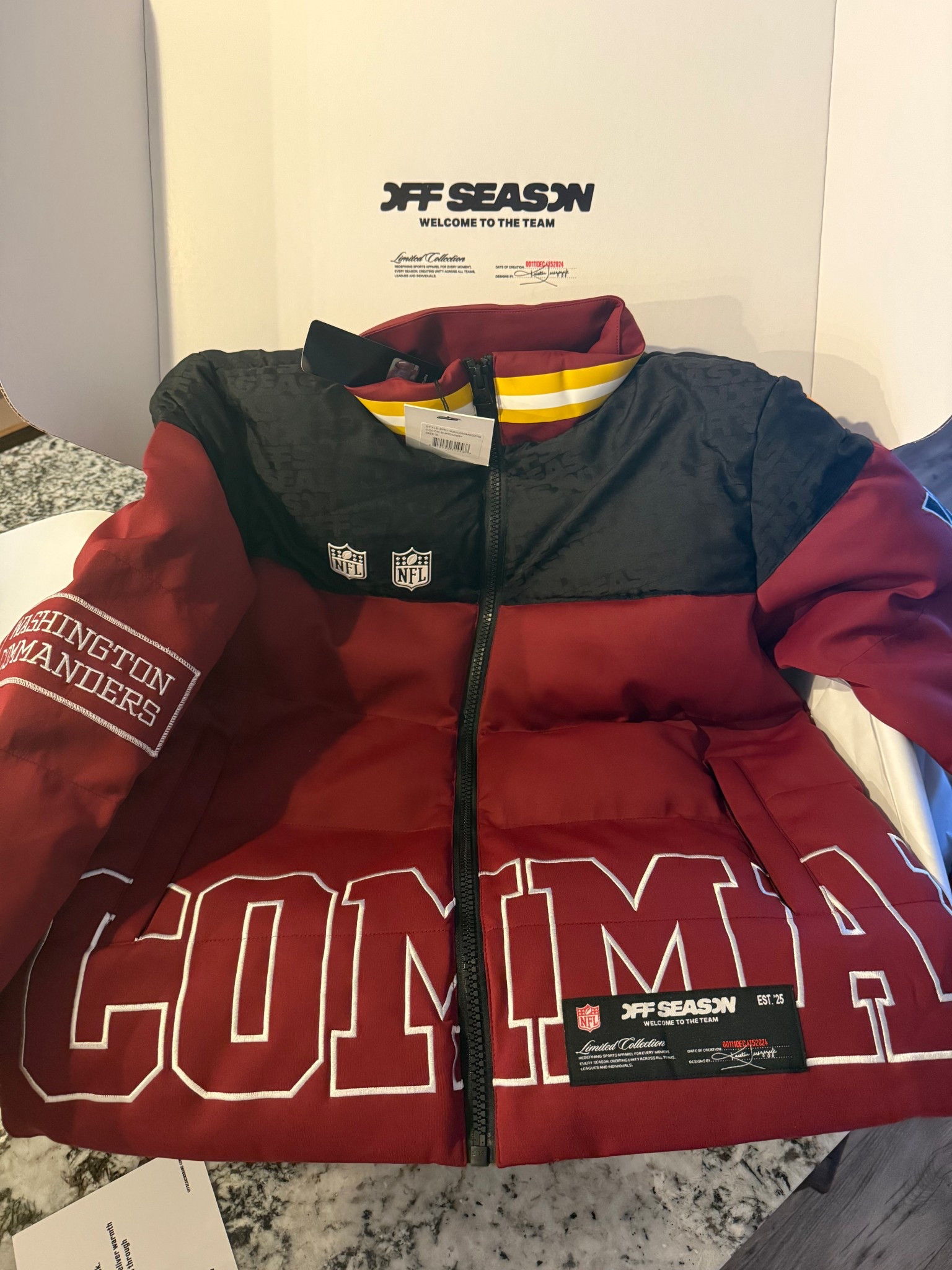 Off season commanders puffer jacket

Washington commanders , winter jacket, NFL outfit, game day outfit, burgundy jacket, winter football outfit

#LTKSeasonal #LTKGiftGuide #LTKActive