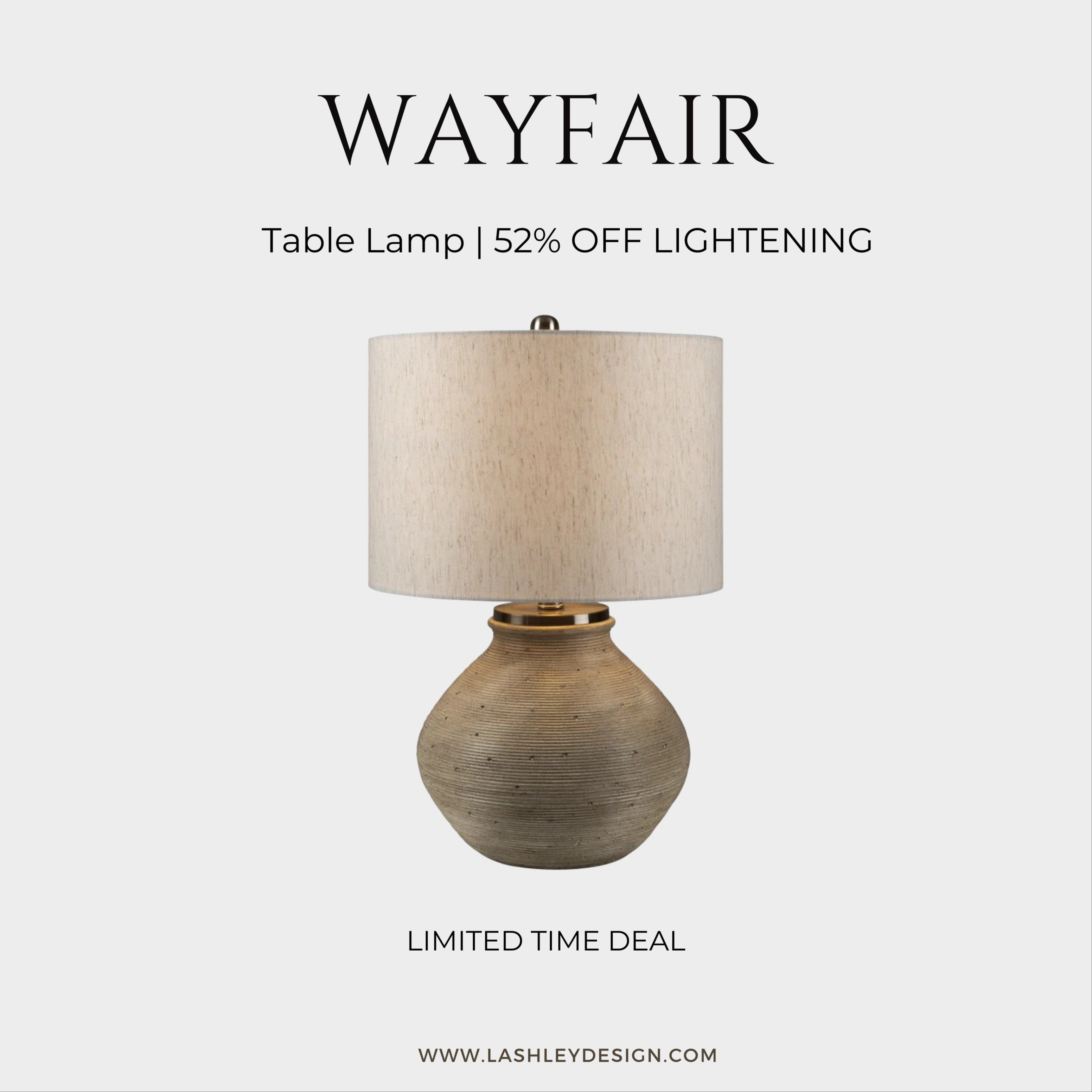 Wayfair deal alert! Snag this stylish table lamp at 52% off—perfect for any space! #WayfairFinds #HomeDecor #LightingDeals

#LTKU #LTKActive #LTKHome