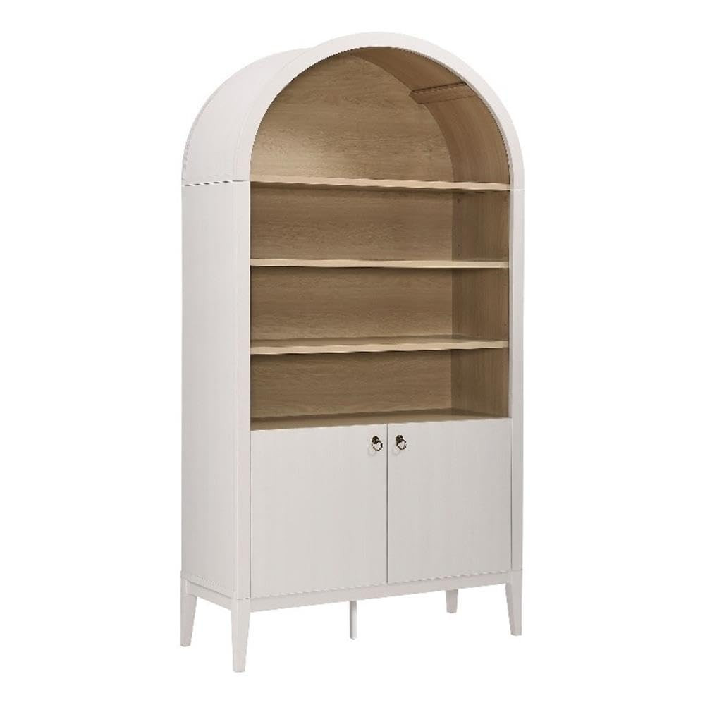 Modway Nolan Tall Arched Storage Display Cabinet in Ivory - 74 Inch Arch Bookshelf with Open and ... | Amazon (US)