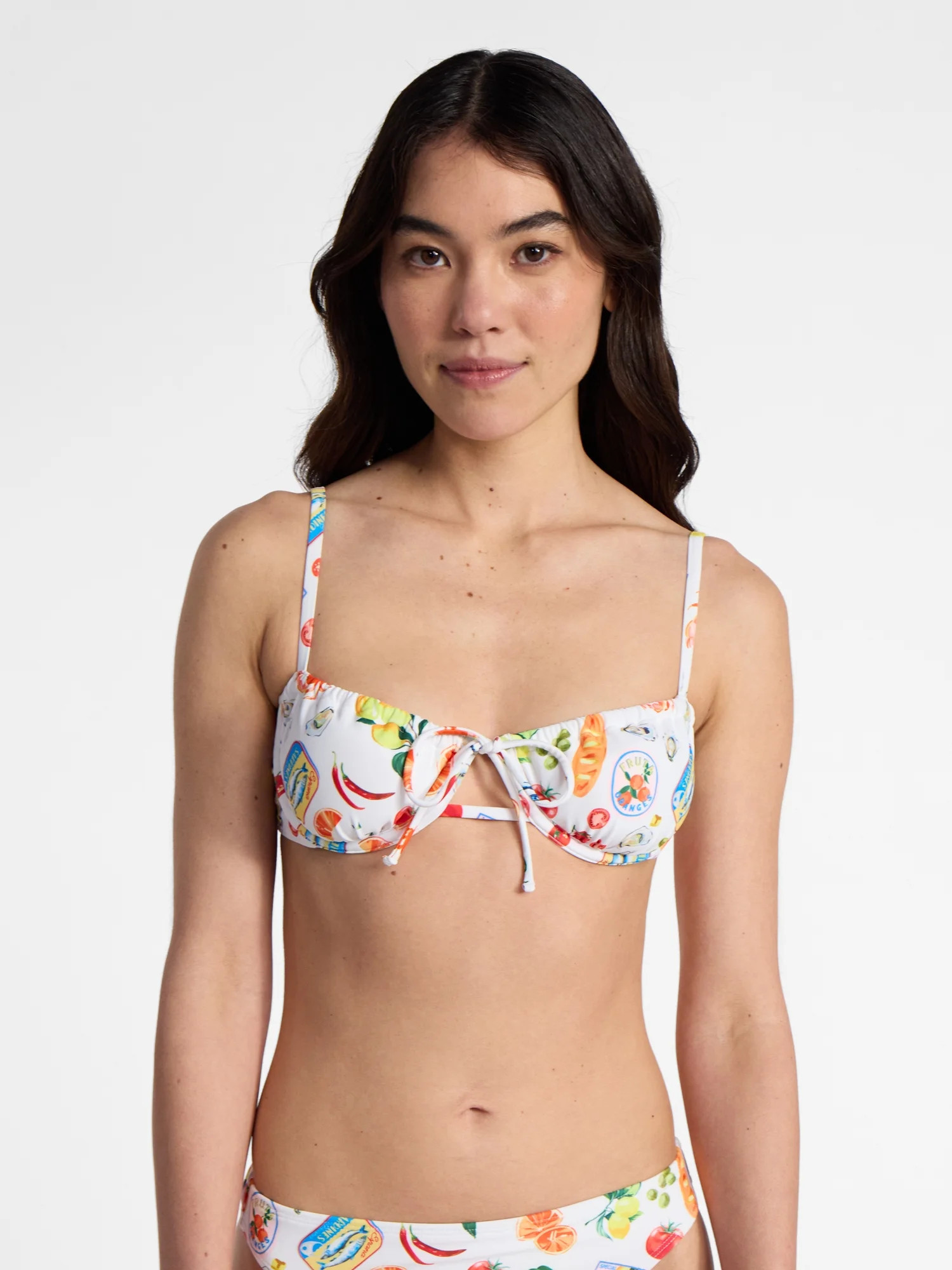 No Boundaries Kitschy Printed Underwire Bikini Top, Women’s | Walmart (US)