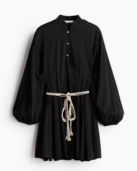 Black dress with macrame belt 

#LTKfindsunder50 #LTKSeasonal #LTKstyletip