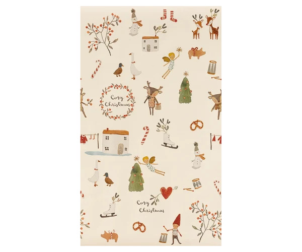 Gift Wrap, Cozy Christmas 10 m - Off white | MailegUSA