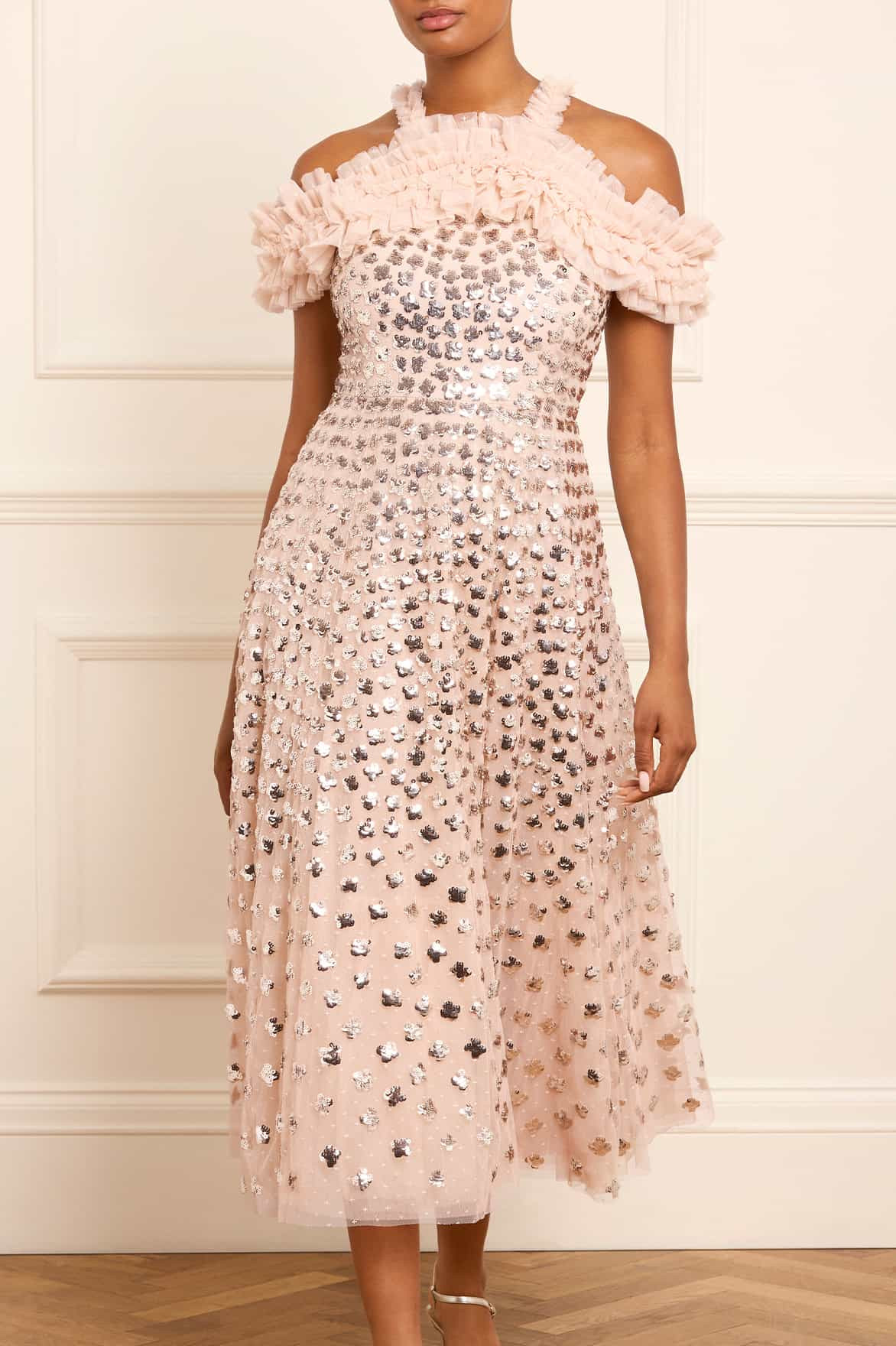 Glisten Off-Shoulder Ballerina Dress | Needle & Thread