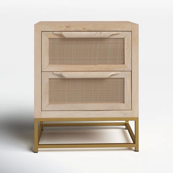 Leanne 2 - Drawer Cane Front Nightstand | Wayfair North America