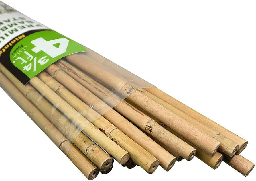 Mininfa Natural Bamboo Stakes 57 Inch (Approx 5 FEET), Eco-Friendly Garden Stakes, Plant Stakes S... | Amazon (US)