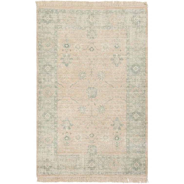 Tucson Oriental Handwoven Ivory/Sage Area Rug | Wayfair Professional