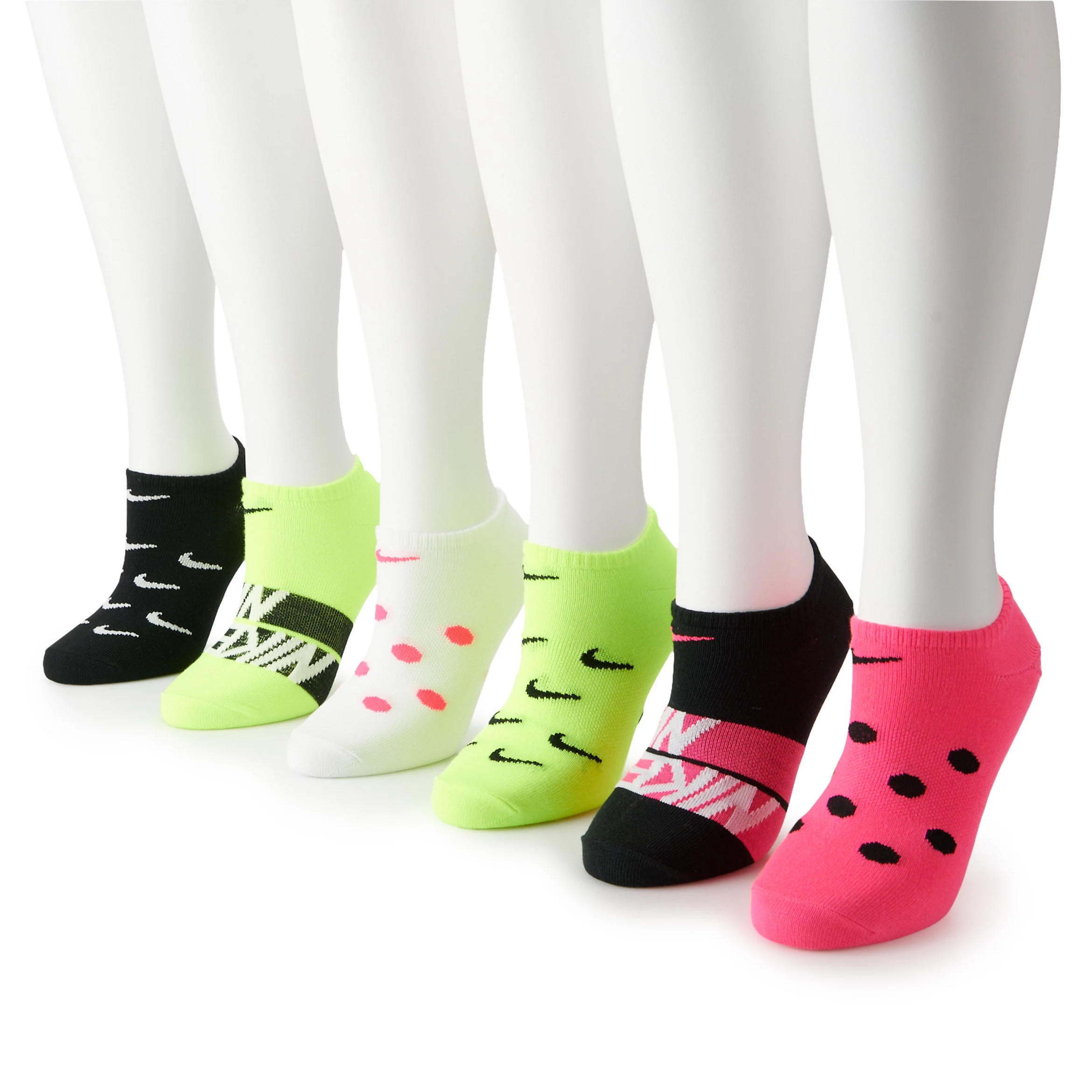 Women's Nike 6-Pack No-Show Lightweight Training Socks | Kohl's