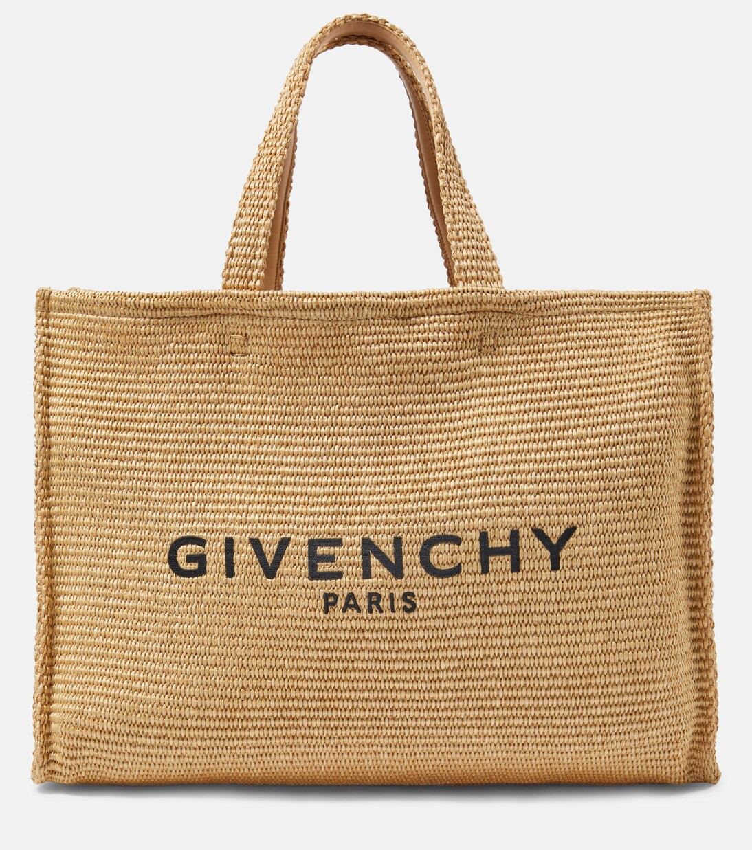G-Tote Medium raffia-effect tote bag | Mytheresa (UK)