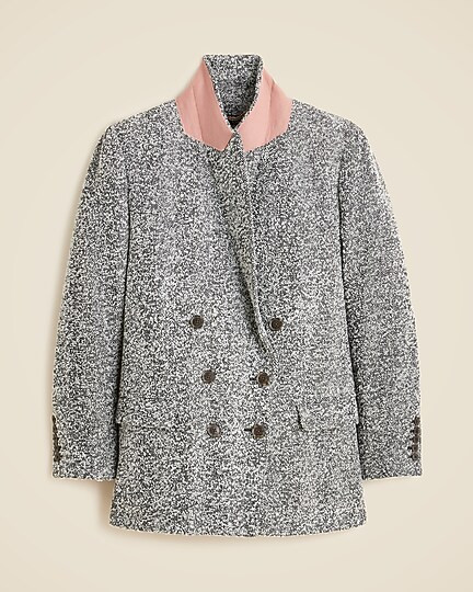 Relaxed double-breasted blazer in Italian flecked herringbone | J. Crew US