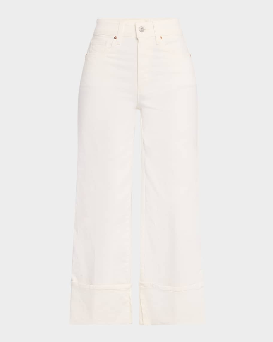 PAIGE Sasha Ankle Jeans with Wide Cuffs | Neiman Marcus