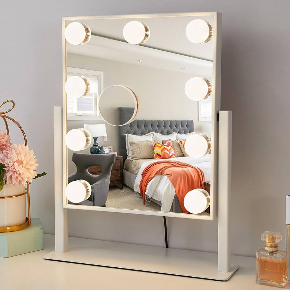 MiroFan Vanity Mirror with Lights Hollywood Mirror Lighted Makeup Mirror with Dimmable&3 Color Mo... | Amazon (US)