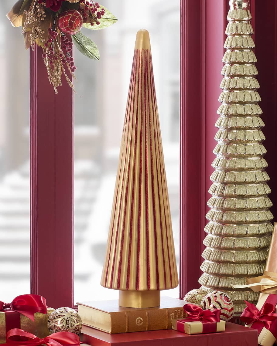 Neiman Marcus Matte Christmas Tree with Glitter Accents | Neiman Marcus