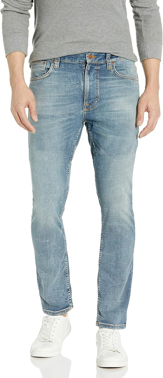 Nudie Jeans Men's Lean Dean Broken Sage | Amazon (US)