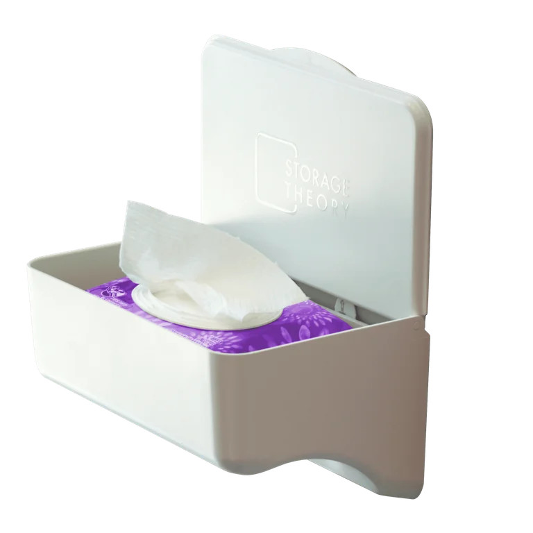 Wall-Mounted Toiletry Holder with Shelf by Storage Theory - White - 1 Pack | Walmart (US)