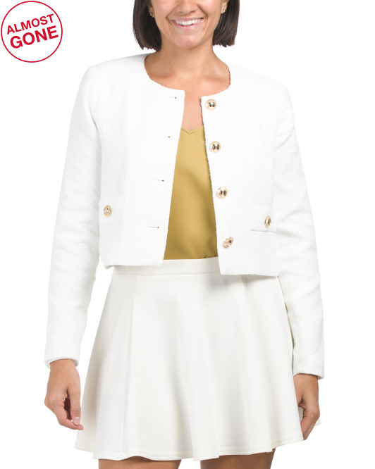Cropped Tweed Jacket | TJ Maxx