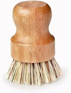 Heritage Products Cast Iron Scrub Brush, Palm Brush Kitchen Dish Scrubber with Natural Bamboo Woo... | Amazon (US)