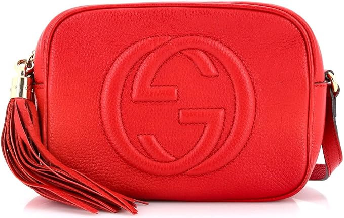 Amazon.com: Gucci, Pre-Loved Soho Disco Crossbody Bag Leather Small, Red : Amazon Luxury | Amazon (US)