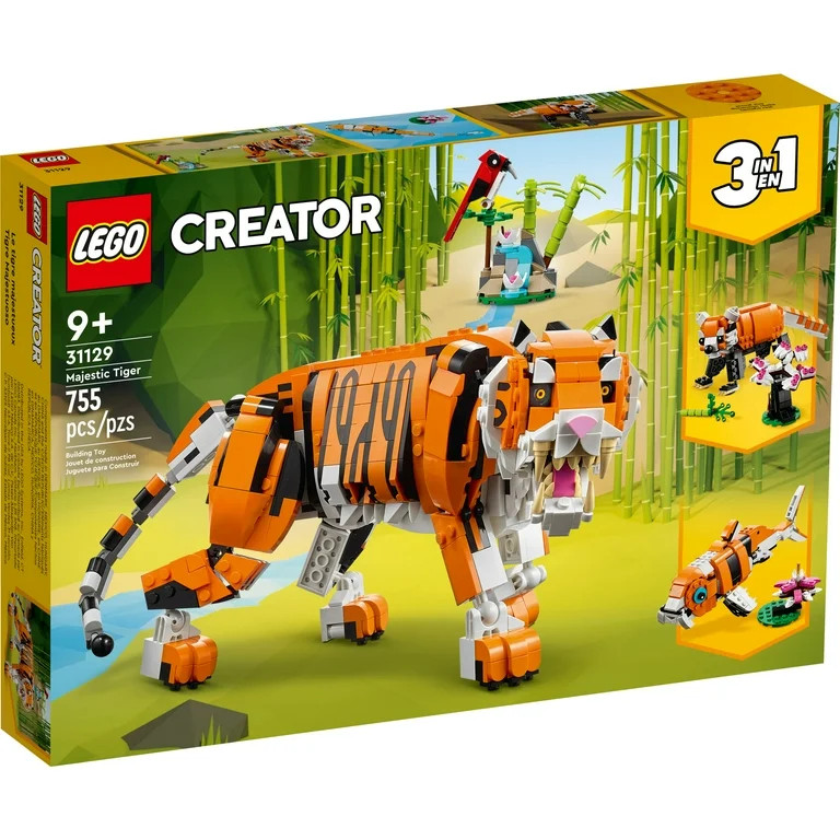 LEGO Creator 3 in 1 Majestic Tiger Building Toy - Build & Display Set for Kids, Girls & Boys, Age... | Walmart (US)